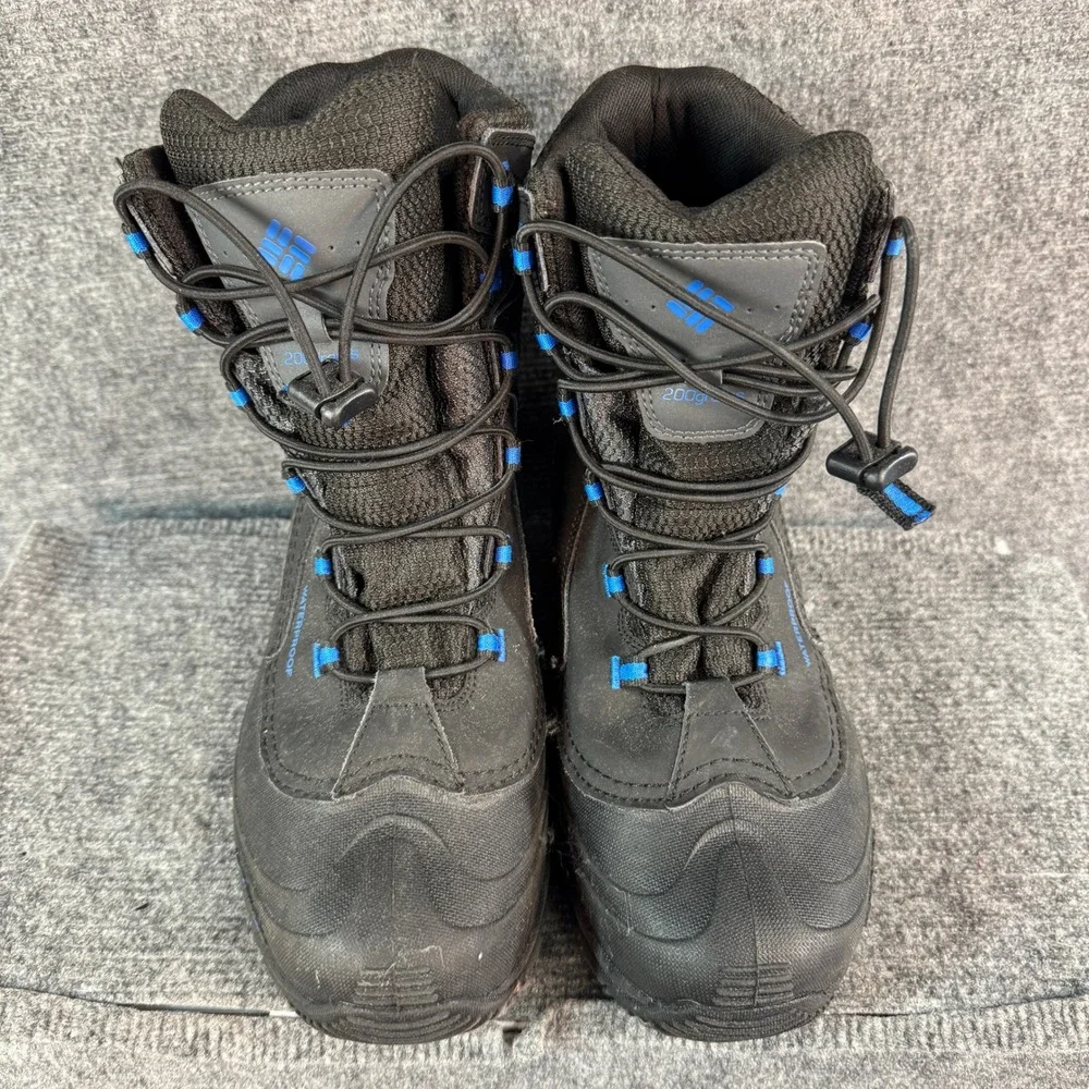 Columbia Waterproof Snow Boots Black Blue 200g Insulation Winter Mens 7 US